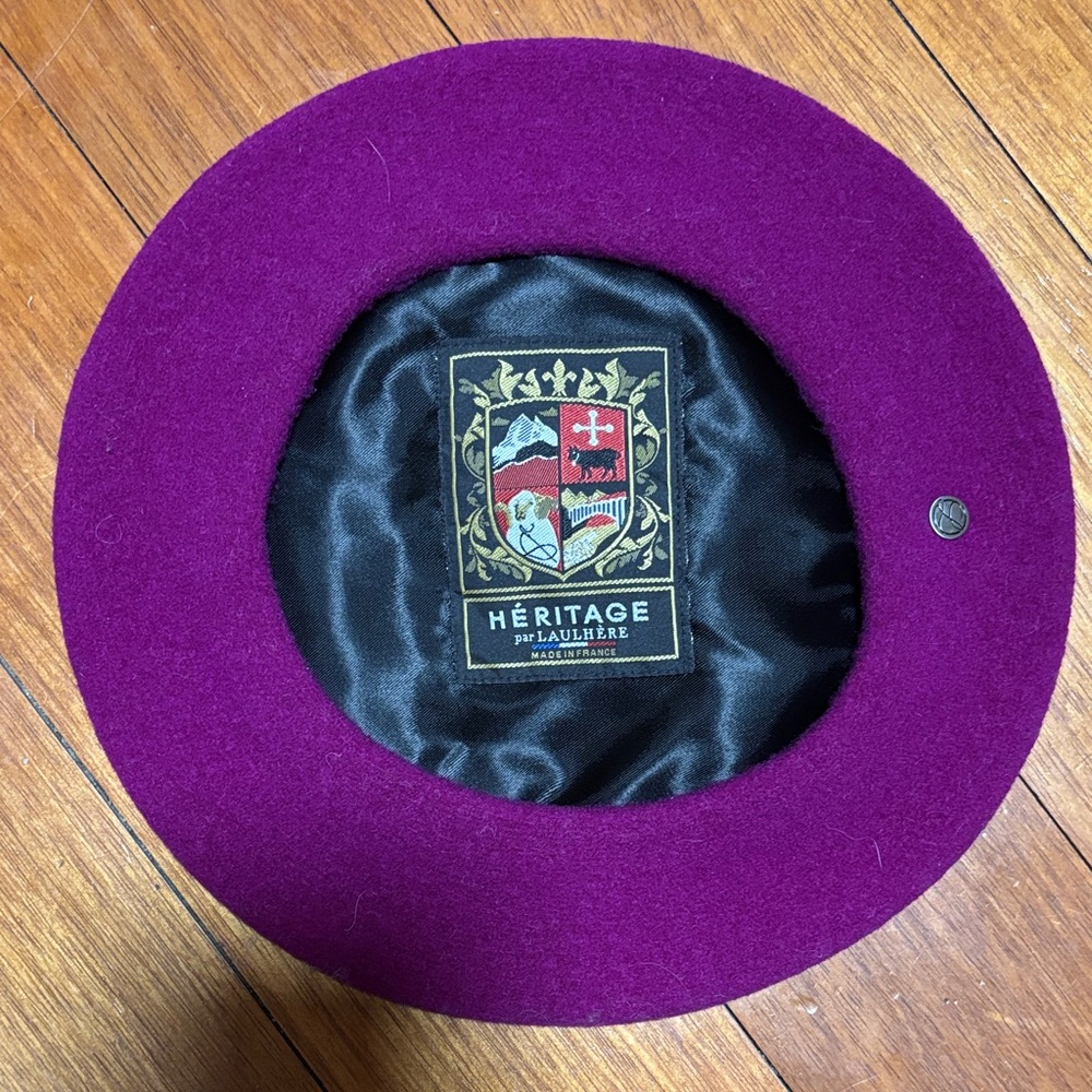 Vintage Laulhere heritage made in France wool beret